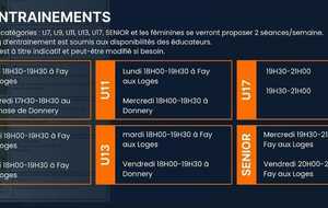 Planning entrainements