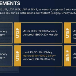 Planning entrainements