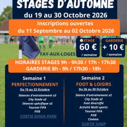 Stages d'Automne 2026