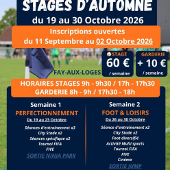 Rappel stages d'Automne 2026